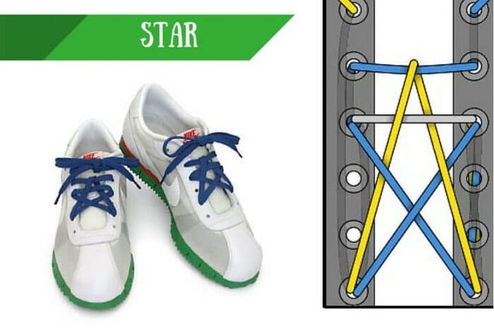 những cách buộc dây giày hình ngôi sao