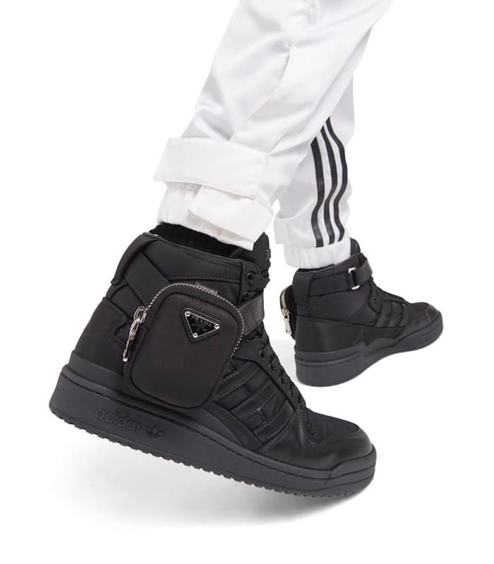 các mẫu giày adidas forum high black x prada
